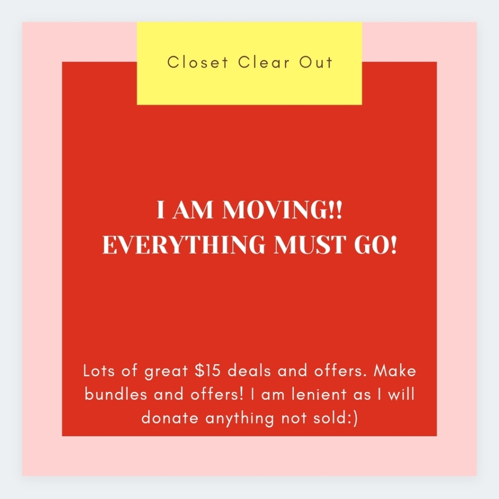 CLOSET CLEAROUT!